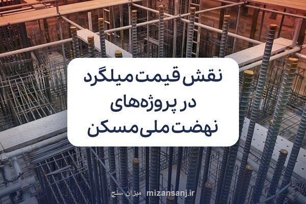 نقش قیمت میلگرد در شتاب گرفتن پروژه های نهضت ملی مسکن
