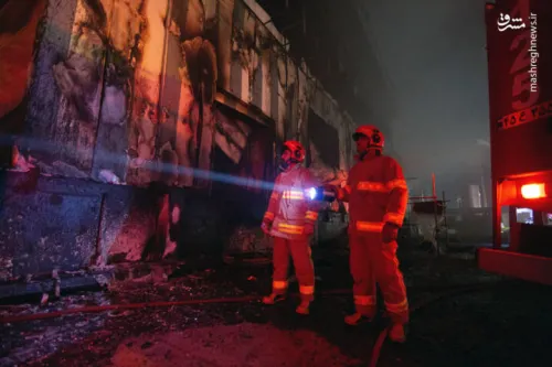 عکس، حریق شرکت لبنیاتی کاله در آمل