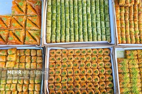 ثبات قیمت شیرینی در یلدا میانگین قیمتها بین 200 تا 600 هزار تومان